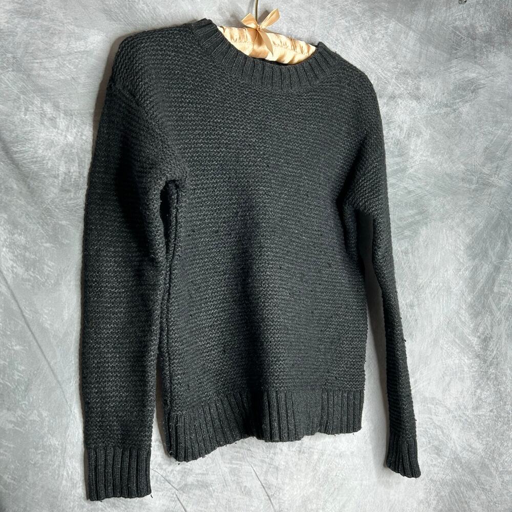 Pendleton Sweater Women Large Tight Knit Thick Heavy Black Winter Minimalist - Picture 2 of 5